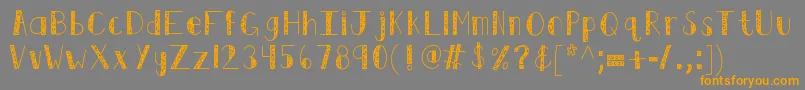 Kbswirlntwirl Font – Orange Fonts on Gray Background