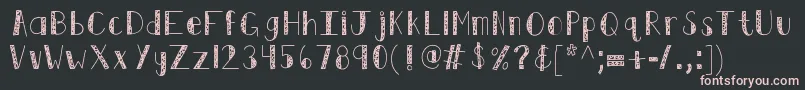 Kbswirlntwirl-Schriftart – Rosa Schriften auf schwarzem Hintergrund