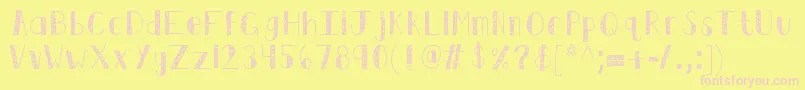 Kbswirlntwirl Font – Pink Fonts on Yellow Background