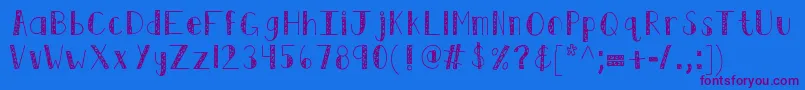 Kbswirlntwirl Font – Purple Fonts on Blue Background