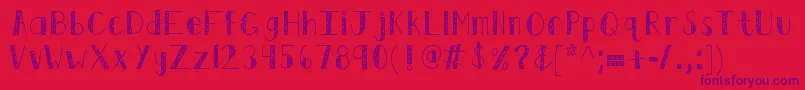 Kbswirlntwirl Font – Purple Fonts on Red Background