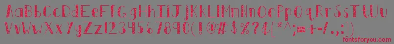 Kbswirlntwirl Font – Red Fonts on Gray Background