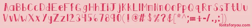 Kbswirlntwirl Font – Red Fonts on Pink Background