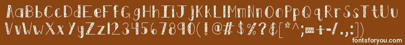 Kbswirlntwirl Font – White Fonts on Brown Background