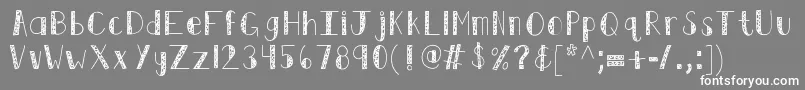 Kbswirlntwirl Font – White Fonts on Gray Background