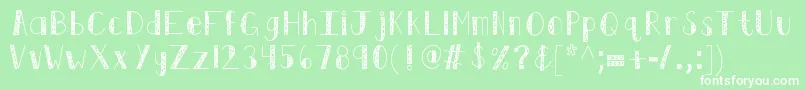 Kbswirlntwirl Font – White Fonts on Green Background