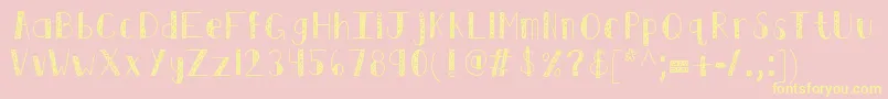 Kbswirlntwirl Font – Yellow Fonts on Pink Background