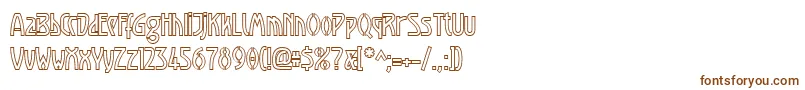 Luxembourg1910Contur-fontti – ruskeat fontit valkoisella taustalla