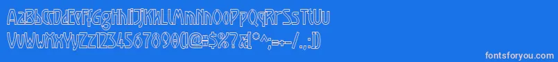 Więcej informacji o czcionce Luxembourg1910Contur Czcionka Luxembourg1910Contur – różowe czcionki na niebieskim tle