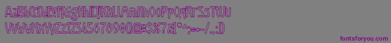 Шрифт Luxembourg1910Contur – фиолетовые шрифты на сером фоне