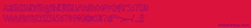 Luxembourg1910Contur Font – Purple Fonts on Red Background