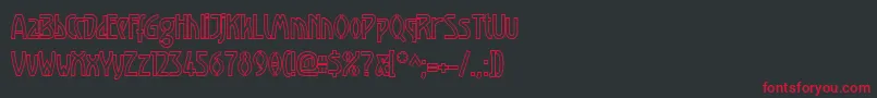 Luxembourg1910Contur Font – Red Fonts on Black Background