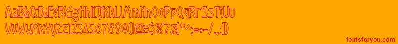 Luxembourg1910Contur Font – Red Fonts on Orange Background