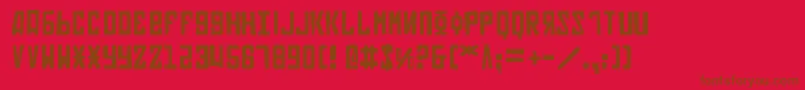 SovietPunk Font – Brown Fonts on Red Background