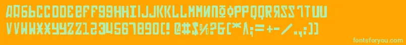 SovietPunk Font – Green Fonts on Orange Background