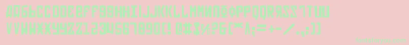 SovietPunk Font – Green Fonts on Pink Background