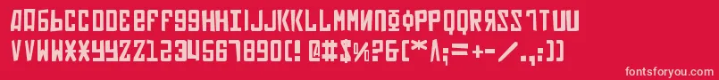 SovietPunk Font – Pink Fonts on Red Background