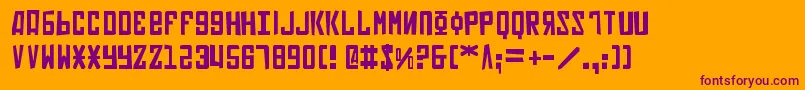 SovietPunk Font – Purple Fonts on Orange Background