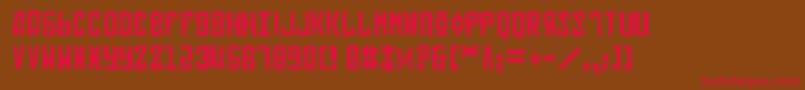 SovietPunk-Schriftart – Rote Schriften auf braunem Hintergrund