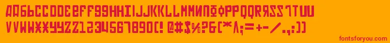 SovietPunk Font – Red Fonts on Orange Background