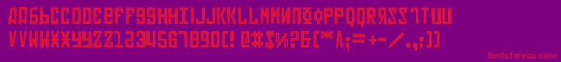 SovietPunk Font – Red Fonts on Purple Background