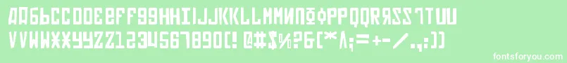 SovietPunk Font – White Fonts on Green Background