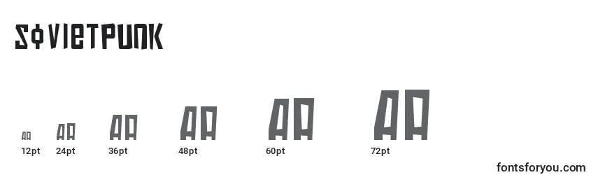 SovietPunk Font Sizes