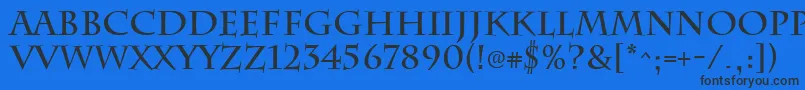 Шрифт ChattsworthBold – чёрные шрифты на синем фоне