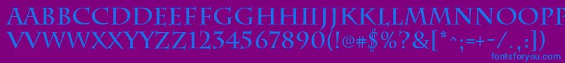 ChattsworthBold-fontti – siniset fontit violetilla taustalla