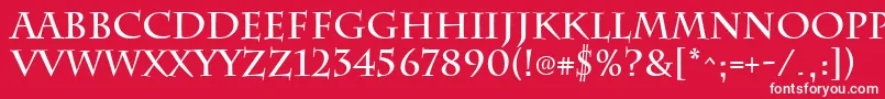 ChattsworthBold Font – White Fonts on Red Background