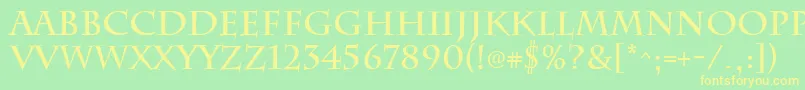 ChattsworthBold Font – Yellow Fonts on Green Background