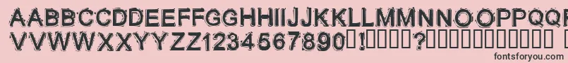 Lithium ffy Font – Black Fonts on Pink Background