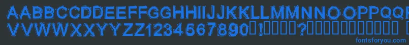 Lithium ffy Font – Blue Fonts on Black Background