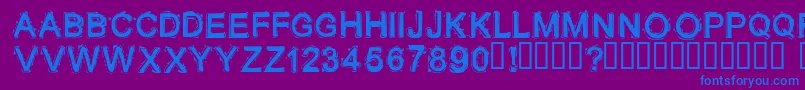 Lithium ffy Font – Blue Fonts on Purple Background