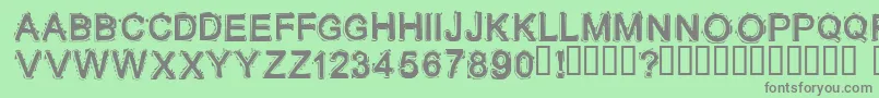 Lithium ffy Font – Gray Fonts on Green Background