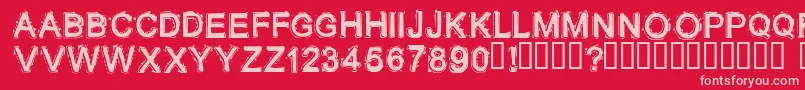 Lithium ffy Font – Pink Fonts on Red Background