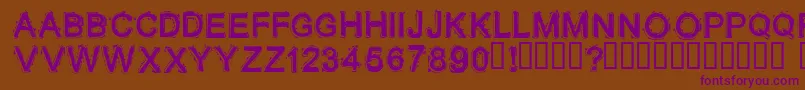 Lithium ffy Font – Purple Fonts on Brown Background