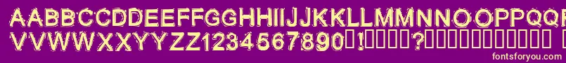 Lithium ffy-Schriftart – Gelbe Schriften auf violettem Hintergrund
