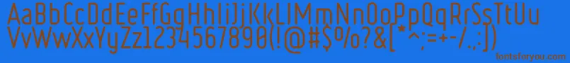 RulerRegular Font – Brown Fonts on Blue Background