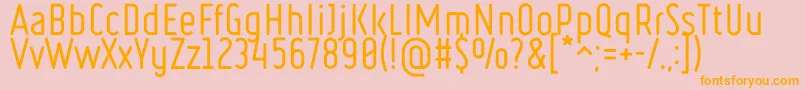 RulerRegular Font – Orange Fonts on Pink Background