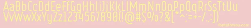 RulerRegular Font – Yellow Fonts on Pink Background