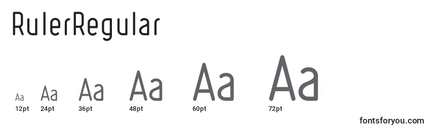 RulerRegular Font Sizes