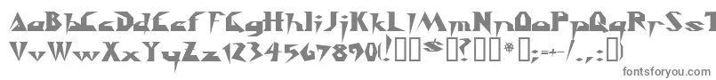 フォントY2kill – 白い背景に灰色の文字