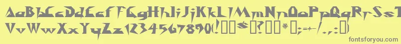 フォントY2kill – 黄色の背景に灰色の文字