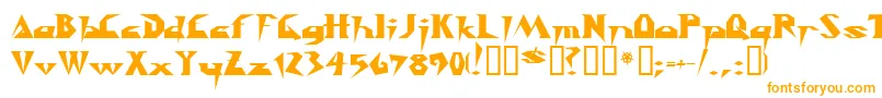 フォントY2kill – 白い背景にオレンジのフォント