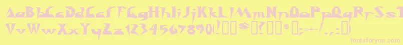 Y2kill Font – Pink Fonts on Yellow Background