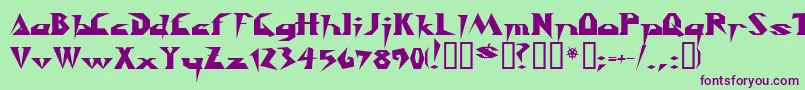 Шрифт Y2kill – фиолетовые шрифты на зелёном фоне