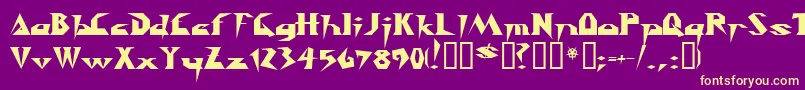 Шрифт Y2kill – жёлтые шрифты на фиолетовом фоне