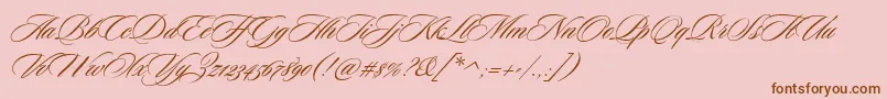 CeremoniousOne Font – Brown Fonts on Pink Background