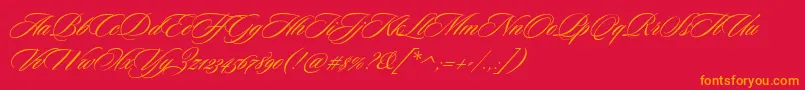 CeremoniousOne Font – Orange Fonts on Red Background